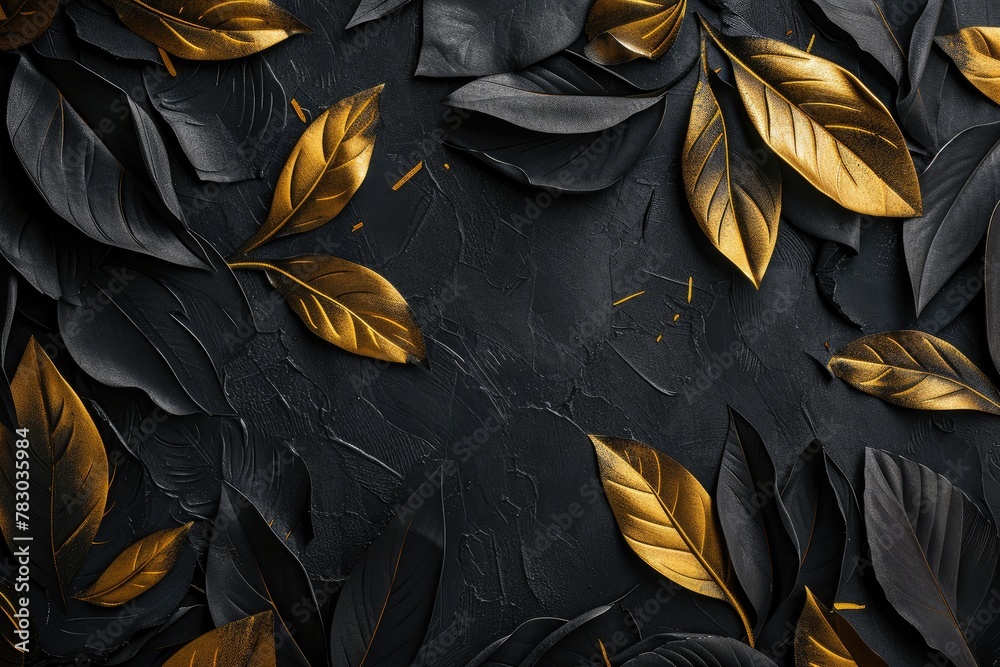 Gilded Leaf Wallpaper: A Tapestry of Richness