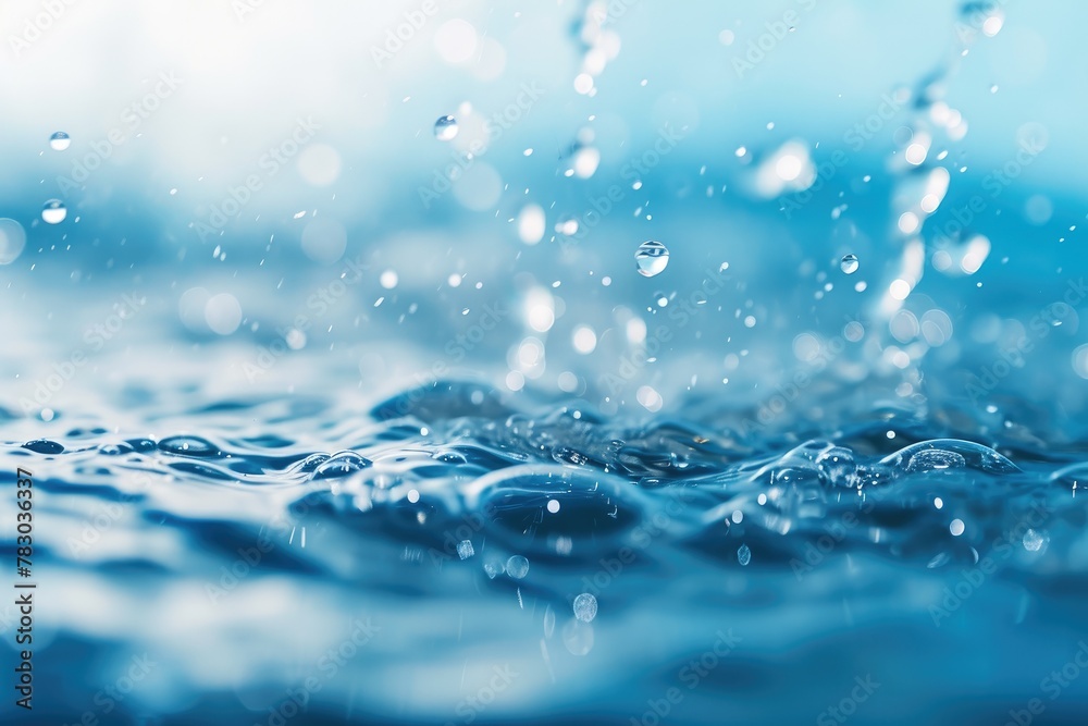 Aquatic Elegance: High-Definition Water Droplets