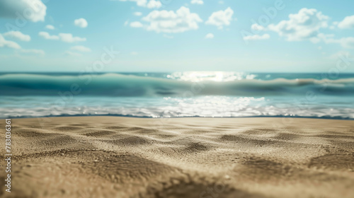Beautiful beach in the summer, copy space