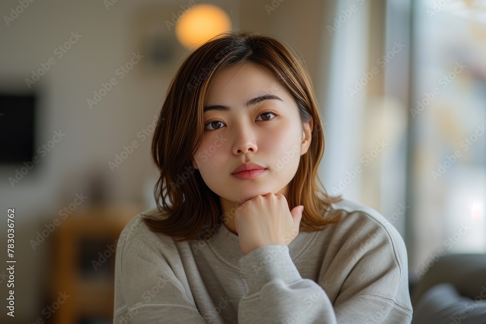 Introspective Portrait of a Young Japanese Woman Introspective Portrait of a Young Japanese Woman