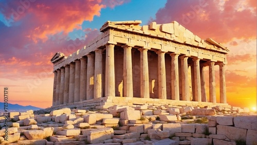 parthenon in acropolis city