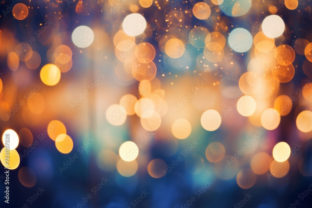 Soft focus bokeh lights forming a whimsical Christmas ambiance.