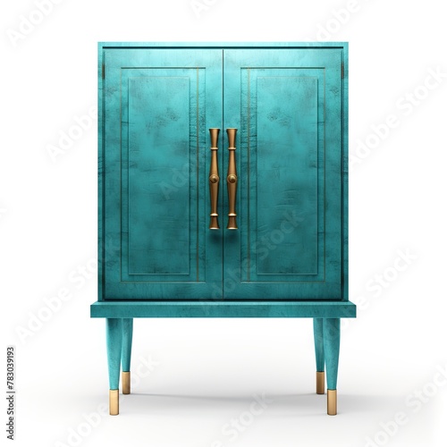 Bar cabinet turquoiseblue photo