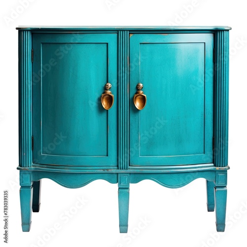 Bar cabinet turquoiseblue photo