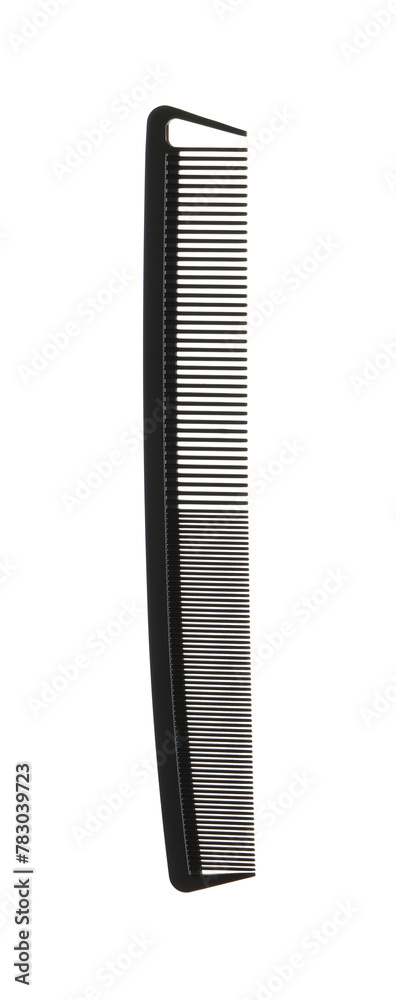 Hairdresser tool. Black hair comb isolated on white Hairdresser tool. Black hair comb isolated on white