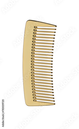 Hairdresser tool. Hair comb isolated on white