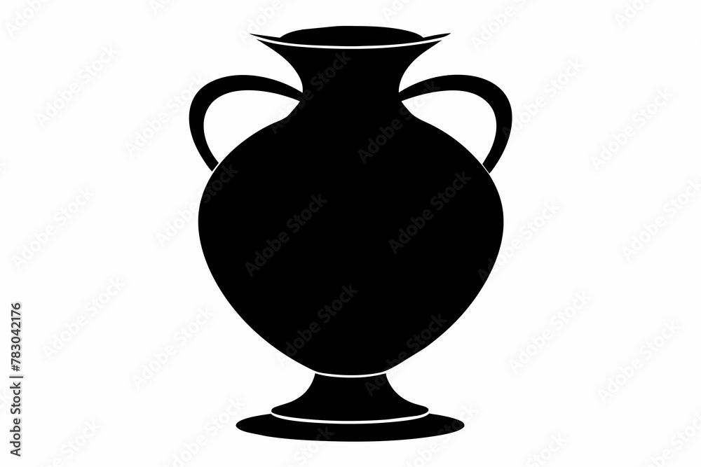 vase silhouette black vector illustration