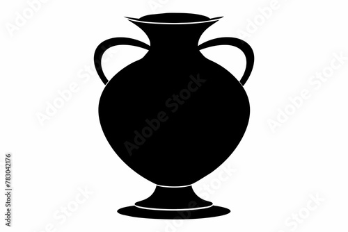 vase silhouette black vector illustration