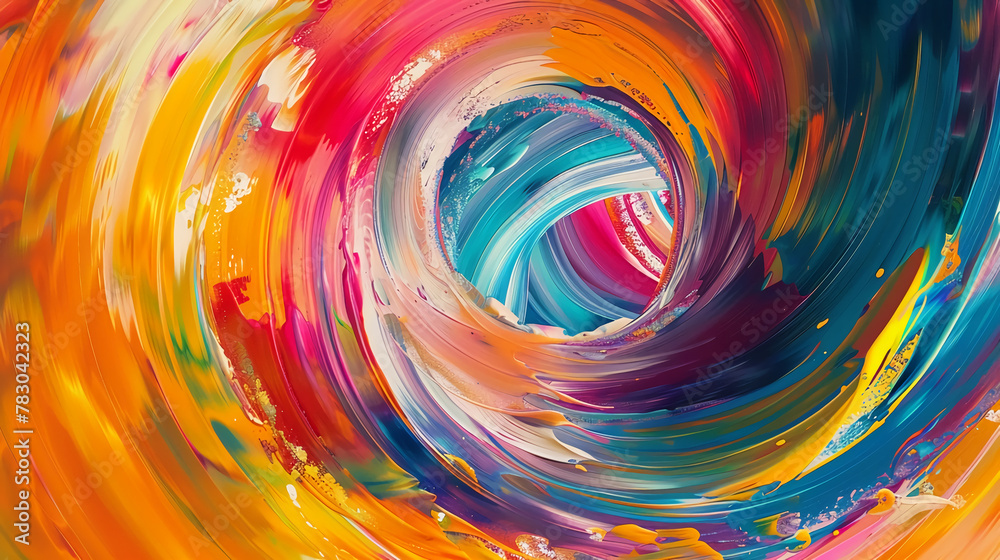 Dynamic abstract spiral ellipse background. Vibrant vortex with swirling spirals.