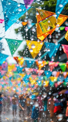 Thailands Songkran festival scene