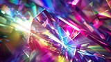 Digital artwork featuring a holographic prism effect