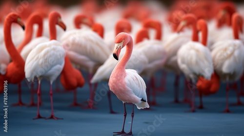 Greater flamingo (Phoenicopterus roseus) photo