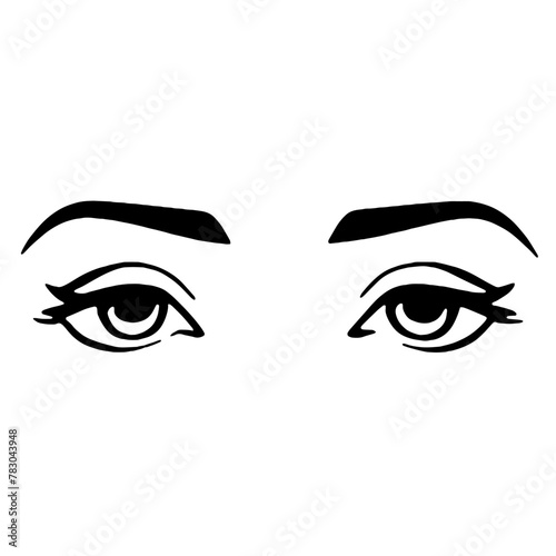 Basic vector icon of eyes, suitable for visual or surveillance themes.