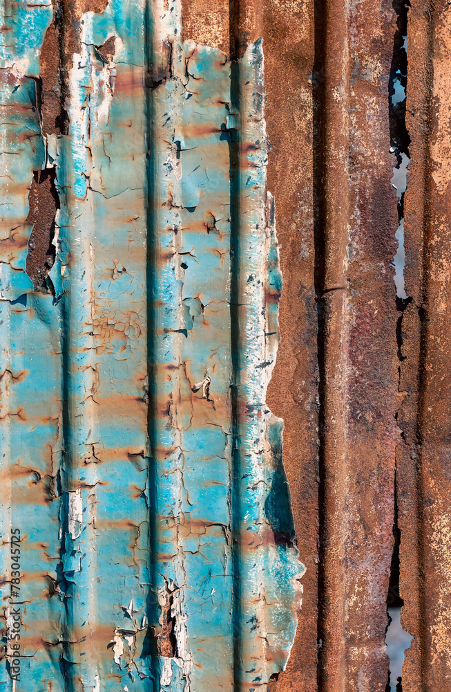 pattern rusty metal surface with remnants of blue paint pattern rusty metal surface with remnants of blue paint