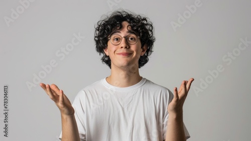 Young Man with an Open Gesture photo