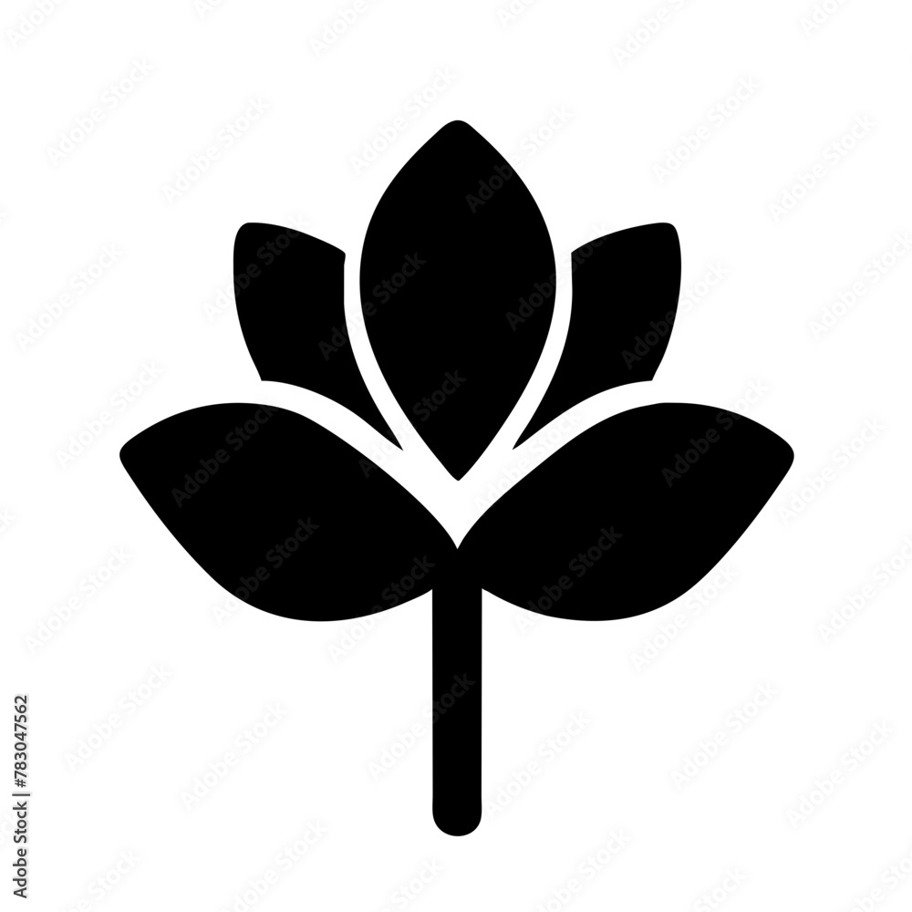 Naklejka premium Cherry Blossom icon vector graphics element silhouette sign symbol illustration on a isolated Background