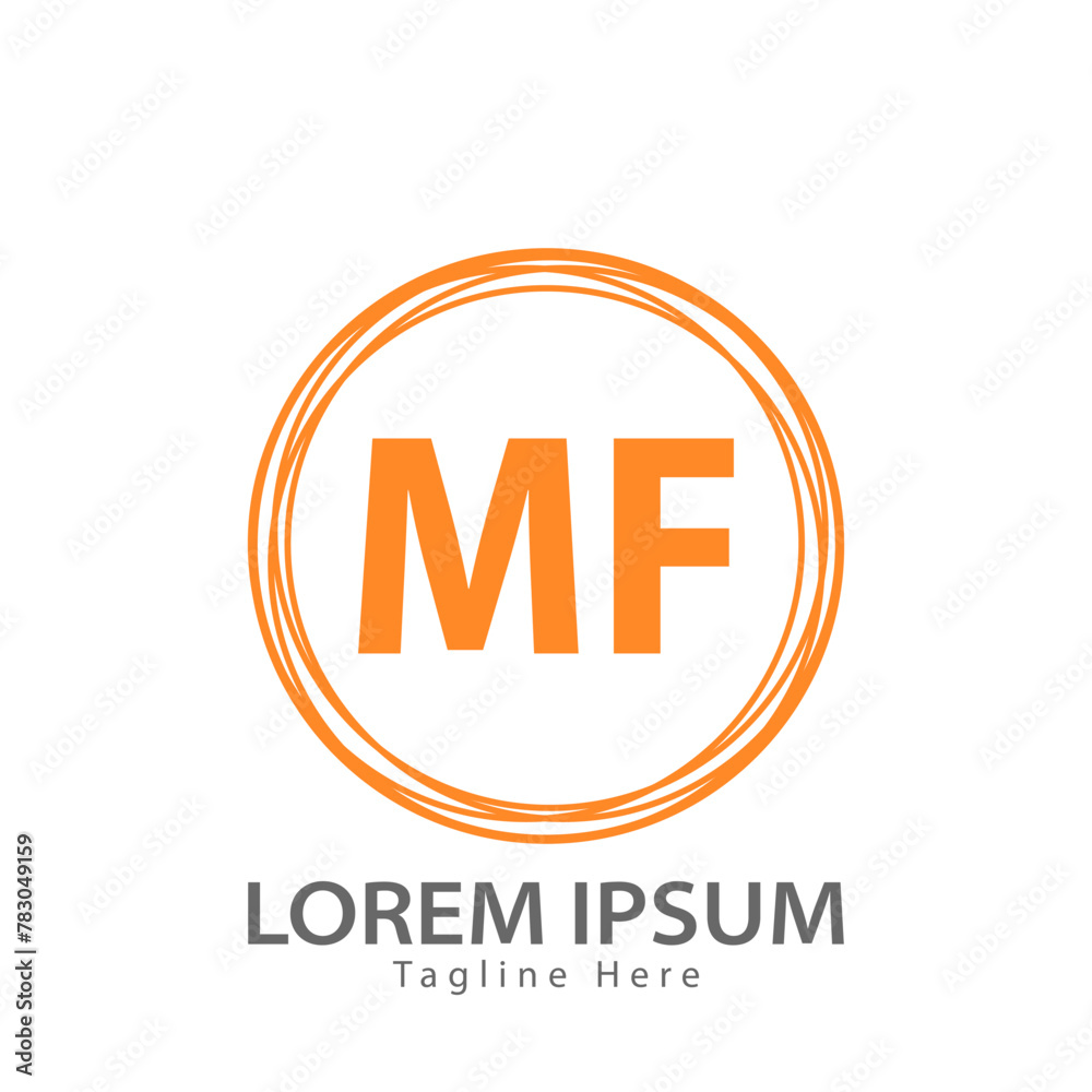 letter MF logo. MF. MF logo design vector illustration for creative ...