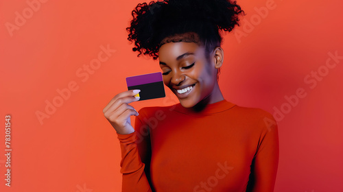 Trendy Customer Contemplating Credit Card Purchase