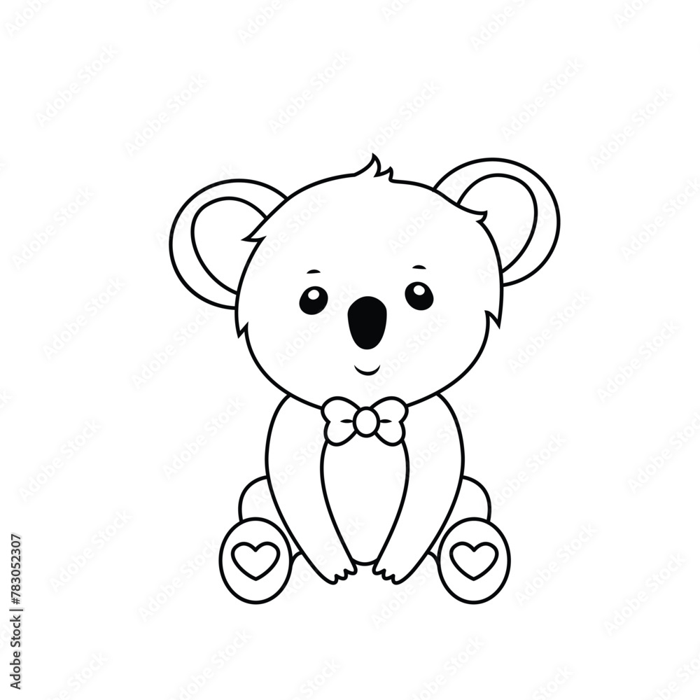 Koala Line art vector outline