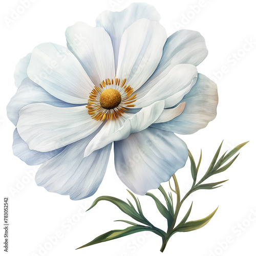 Fototapeta Naklejka Na Ścianę i Meble -  Cosmos flower in watercolor style isolated on transparent background