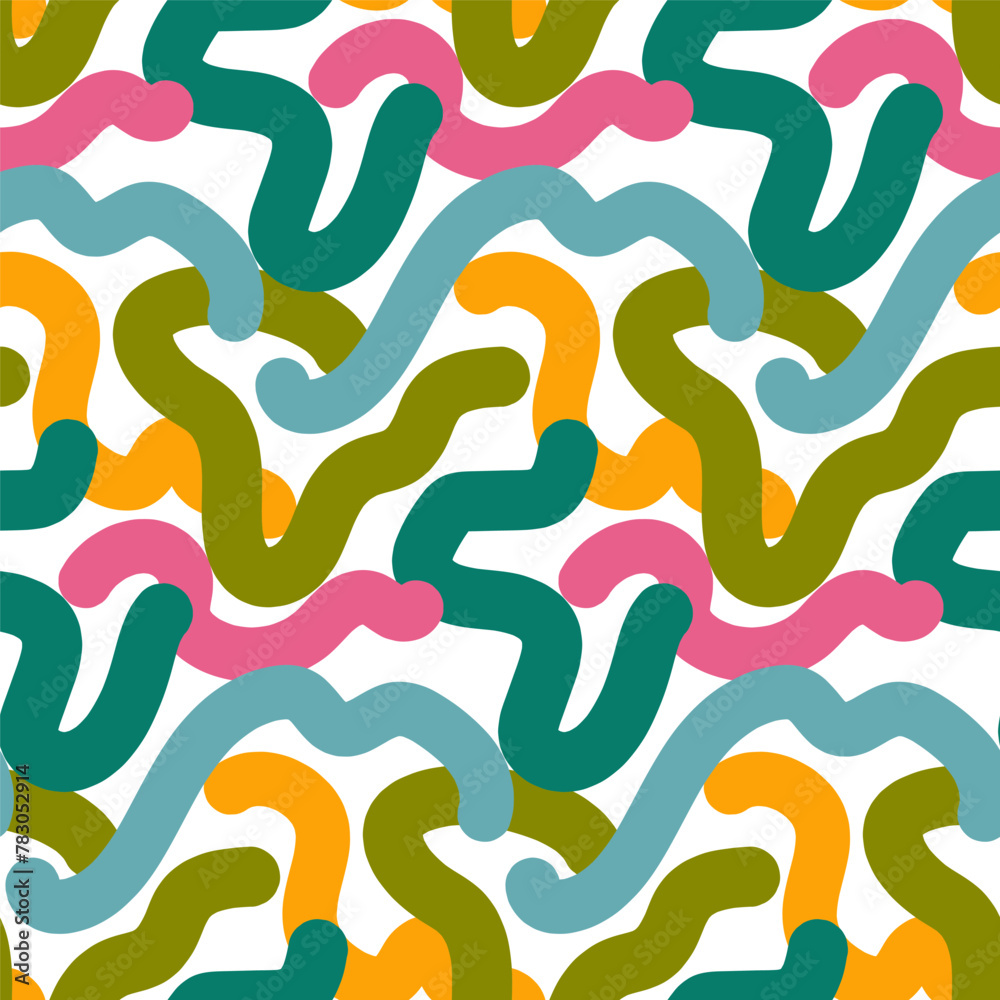 seamless background with colored geometric patterns. Lines