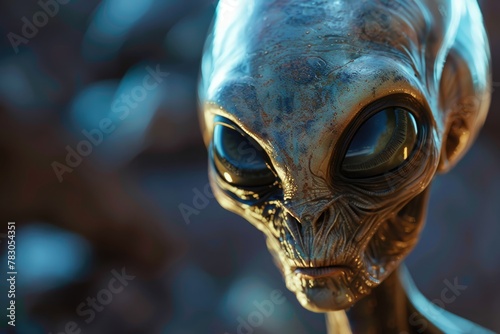 Martian Extraterrestrial Alien. Science Fiction Concept with Space Theme