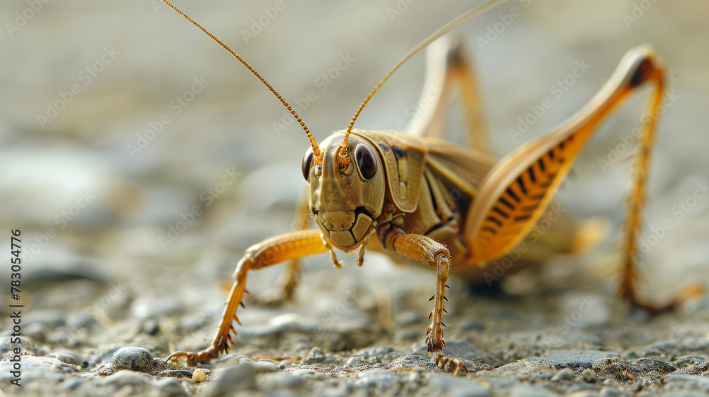 Closeup of a cricket with a blurry background.Depth of Field Closeup of a cricket with a blurry background.Depth of Field