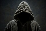 Undercover Stalker: A Dark Silhouette in a Hoodie - Criminal, Hacker, Faceless