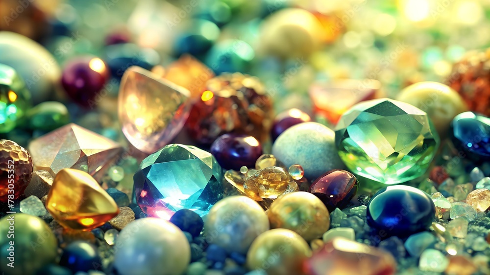 abstract background of their gems of different colors abstract background of their gems of different colors