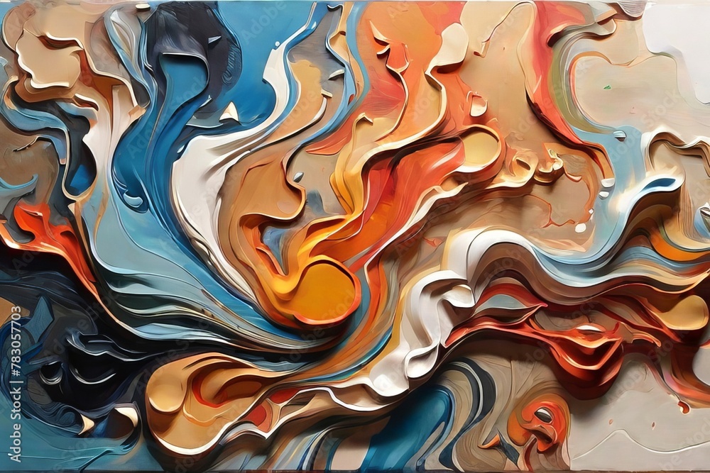 Exquisite Acrylic Flow Artwork: Mesmerizing Abstract Banner Design