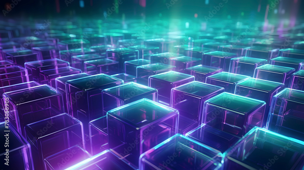 Digital green and purple mosaic square abstract graphic poster web page PPT background Digital green and purple mosaic square abstract graphic poster web page PPT background
