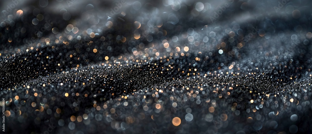 Volcanic sand texture, close up, black grains, detailed, soft light Volcanic sand texture, close up, black grains, detailed, soft light