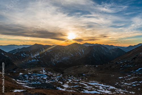 Western Tatras from Hladke sedlo mountain pass in Slovakia