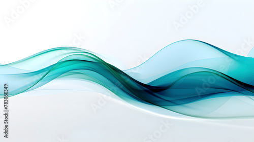 Digital technology teal and white geometric curve abstract poster web page PPT background