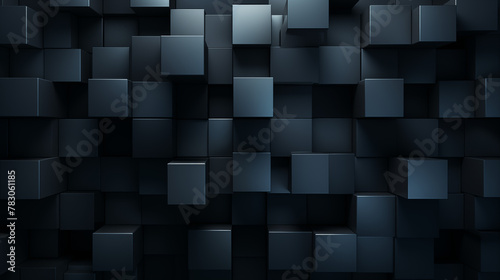 Monochrome Cubic Pattern in Dark Tones