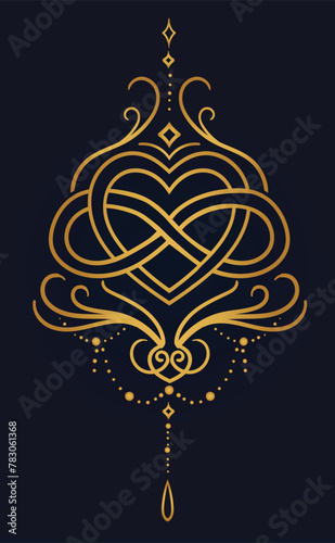 Triquetra in circle trikvetr knot shape trinity knot vector  