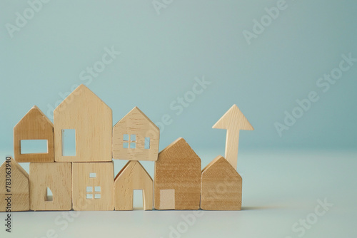 Concept d'immobilier en hausse photo