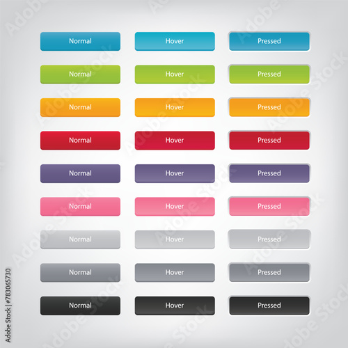 set of web buttons