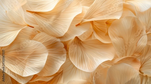 Interplay Of Light And Shadow On The Smooth Curves Of Beige Petals. Generative AI