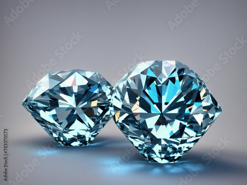 A pair of diamonds on a white background.