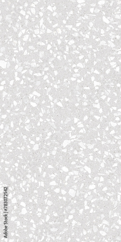 Subtle white texture of plastered wall. Abstract light color background. Nice wall wallpaper with terrazzo pattern.