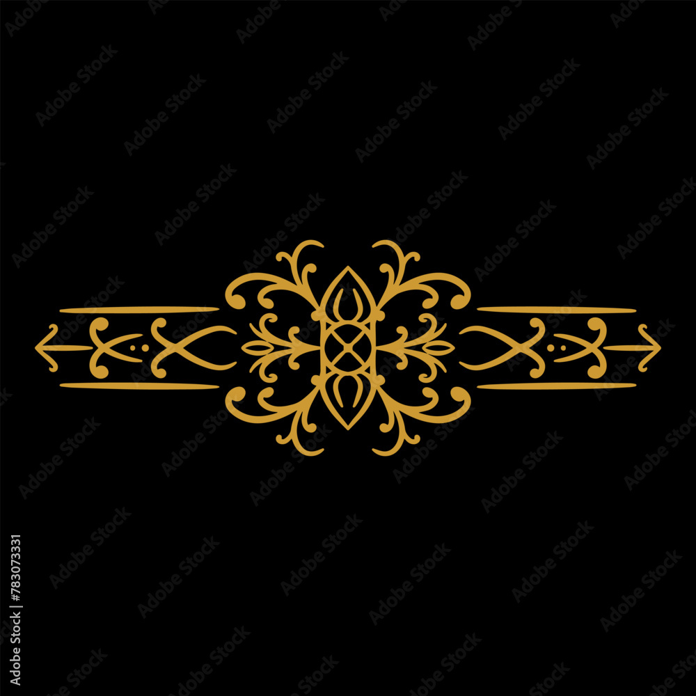 Fototapeta premium Vintage border design ornament wedding decoration