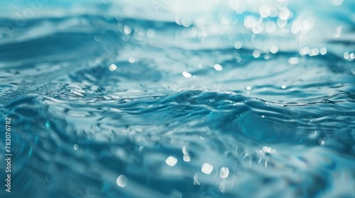 Scenic underwater shot of olympic pool, submerged below the crystal clear water surface