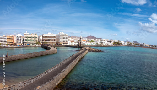 Old town of Arrecife viewed from the sea, Lanzarote, Canary Islands, Spain © Luis