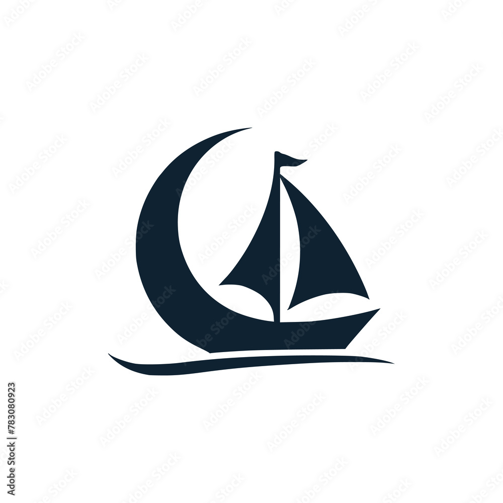 sailing boat logo vector illustration template design sailing boat logo vector illustration template design