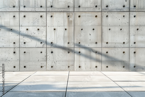 Urban Minimalism: Concrete Flat Wall Background for Modern Design Projects photo
