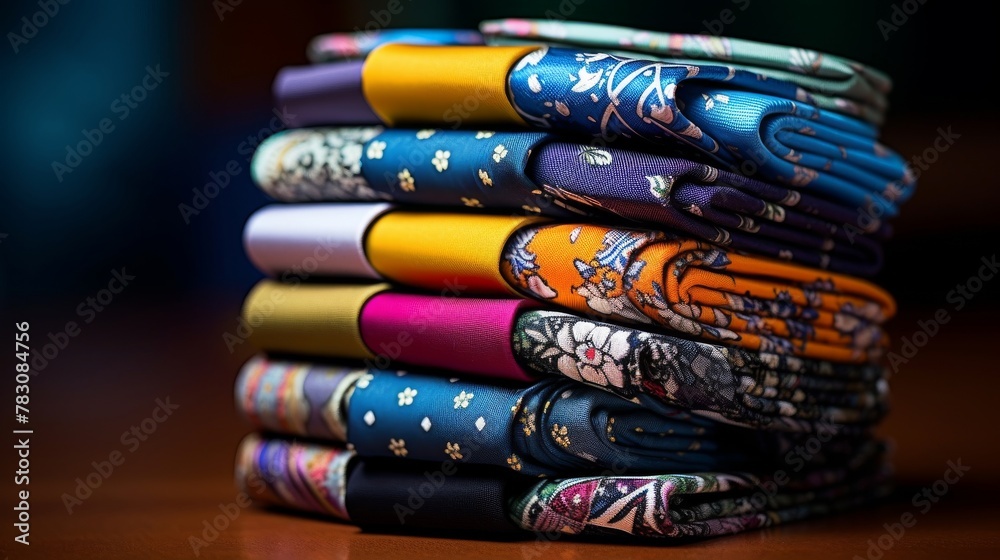 Obraz premium Trendy pile of mens neckwear