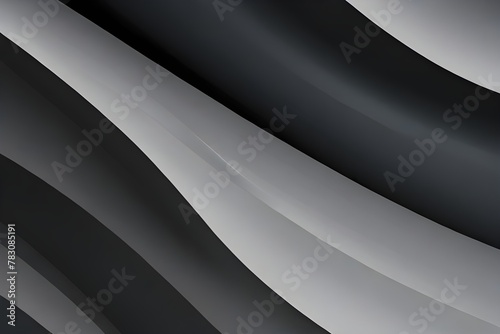 graphic design background with modern soft curvy waves background design with light gray, dim gray and dark gray color. can be used as card, wallpaper ... Generative AI