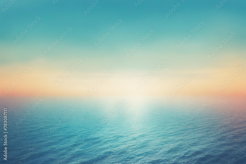 blue sea sky , color gradient rough abstract background shine bright light and glow template empty space , grainy noise grungy texture