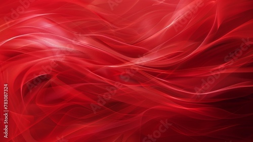 A red abstract background with swirls of color and texture, AI